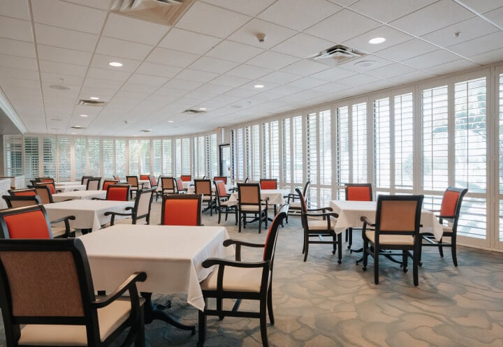 Spacious and Bright Dining Area of a Memory Care Facility Spacious and Bright Dining Area of a Memory Care Facility
